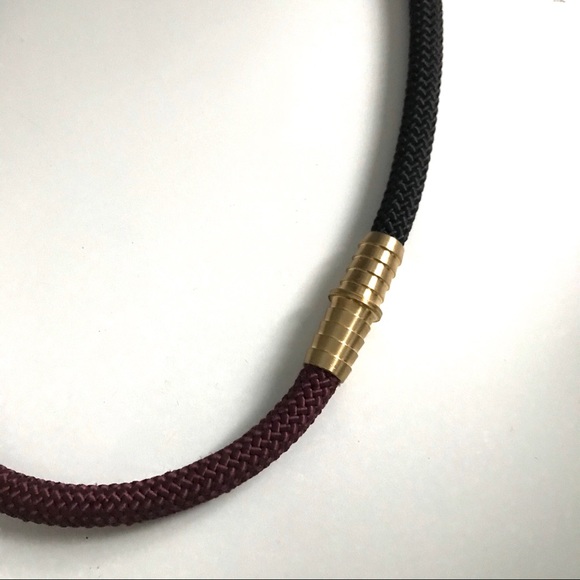 Necklace with 3/8’’ rope and brass pieces - Picture 3 of 4